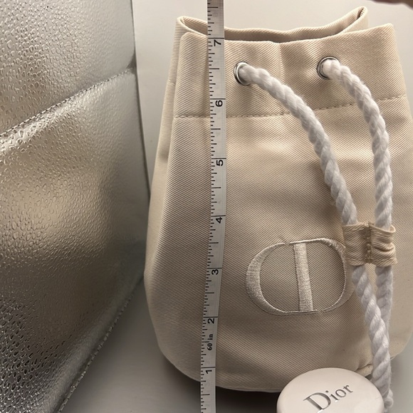 Dior authentic drawstring Bucket Bag bundle 7 items NWOT Pouch CD in front - Picture 9 of 14